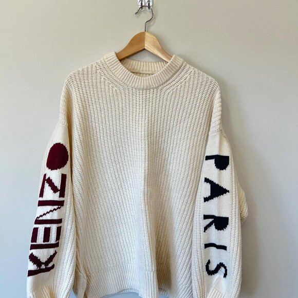 Kenzo White Wool Blend Sweater - Picture 1 of 2